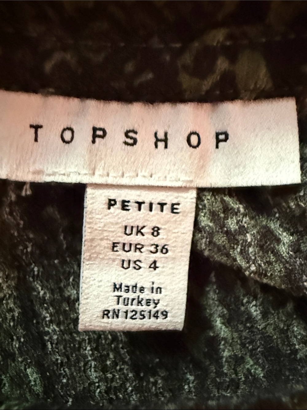 Top Shop Green Snake-Print Long-Sleeve Sheath Dress - Picture 8 of 12
